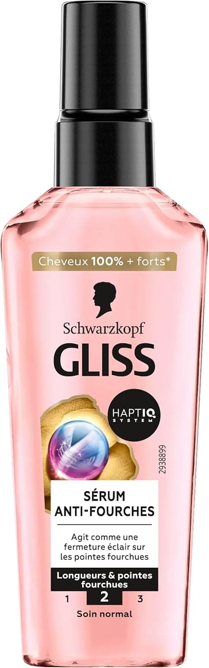 Schwarzkopf GLISS Anti-Split Serum - Strengthens Hair Structure - Provides Strength & Nutrition - Haptiq System - Lengths & Split Ends - 100% Stronger Hair - Normal Care - 75 ml
