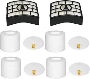 Wolfish 2 Pack HEPA Filter + 4 Foam Filter for Shark Rotator APEX DuoClean NV650, NV651, NV652, NV750, NV751, NV752, NV753, AX950, AX951, Replacement Filter XFF650 and XHF650