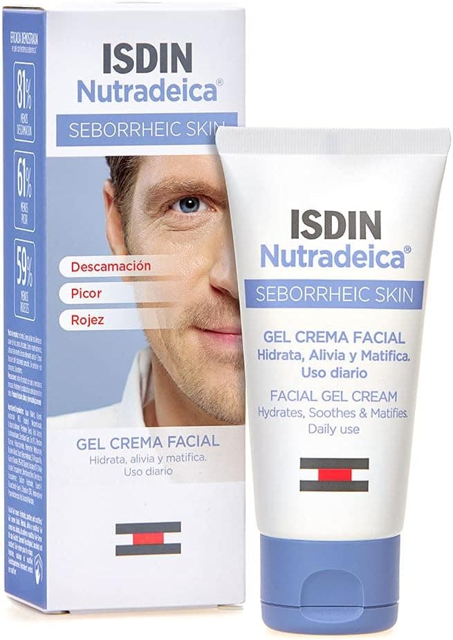 ISDIN Nutradeica Seborrheic Skin Gel Face Cream (50ml) | Moisturizes, Soothes and Mattes | For Seborrheic Skin | Daily Use