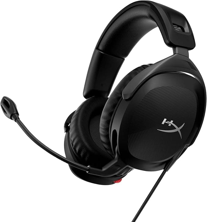 HyperX HyperX Cloud Stinger 2 – Refined Sound, Lightweight Supra-Ear Headphones with Microphone, Auto Off Function, 50mm Speakers, PC Compatible Black