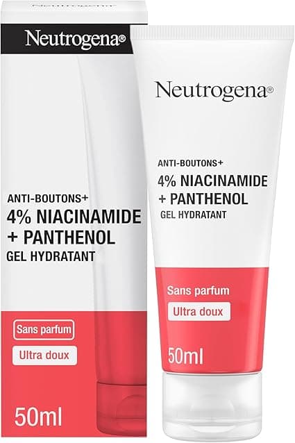 Neutrogena – Anti-Pimple Moisturizing Gel plus 4% Niacinamide plus Panthenol (50ml) – Anti-pimple Face Care for Dry and Irritated Skin – Moisturizing Cream without Fragrance and Dyes - Image 1