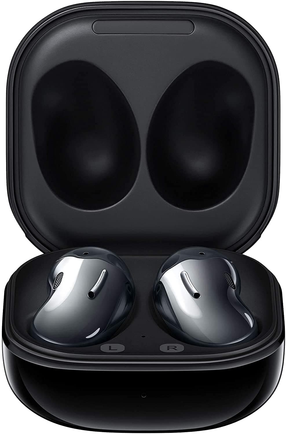 Samsung Écouteurs Bluetooth sans fil Galaxy Buds Live avec réduction du bruit (ANC), batterie longue durée, son par AKG, ajustement confortable, noir (version allemande), chrome - Image 6
