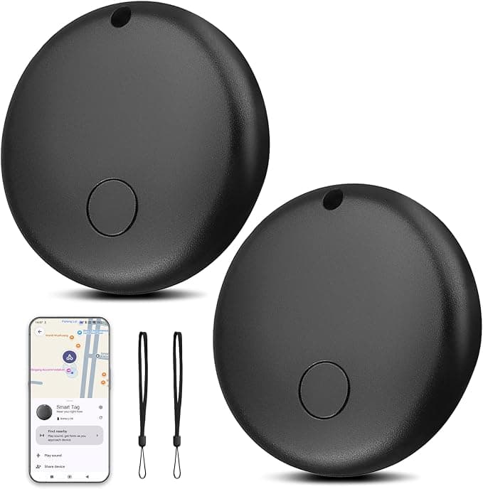 Android Smart Tag, Key Finder Compatible with Google App "Find My Device" (Android Only), Bluetooth Tracker for Suitcases, Backpacks, Wallets and Bags, 2pcs
