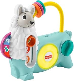 Fisher-Price Linkimals Emma le Lama, version française, jouet électronique pour bébé et tout-petit, jouet lumineux et musical, Jouet Éveil, Dès 9 mois, HNM89