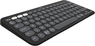 Logitech Pebble Keys 2 K380s clavier sans fil Bluetooth multidispositif, raccourcis personnalisables, fin et portable, Easy-Switch pour Windows, macOS, iPadOS, Android, ChromeOS, FR AZERTY - Graphite