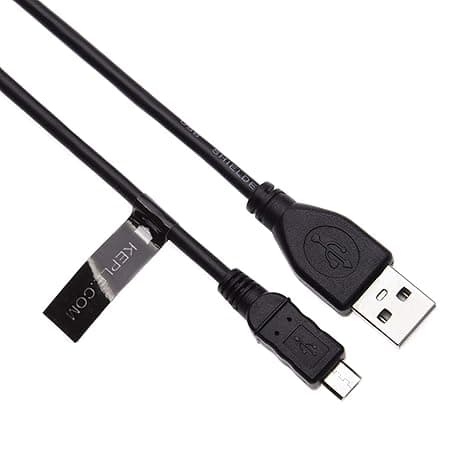 Micro USB Cable 2m Compatible with Fire Echo Dot (2nd Gen), Echo Dot Kids Edition, Amazon Tap, Amazon Fire 7, Fire HD 8, Fire HD 10 (Black)