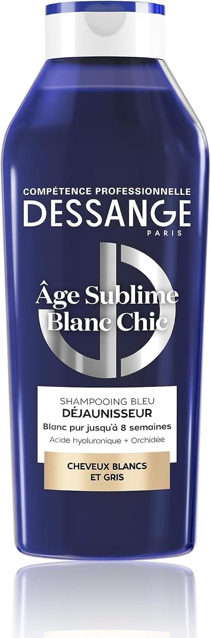 DESSANGE - Sophisticated White Sublime Age Deyellowing Shampoo - Formula Enriched With Hyaluronic Acid & Orchid Extract - Neutralises Yellow Reflections - White & Grey Hair - 280ml - Image 1