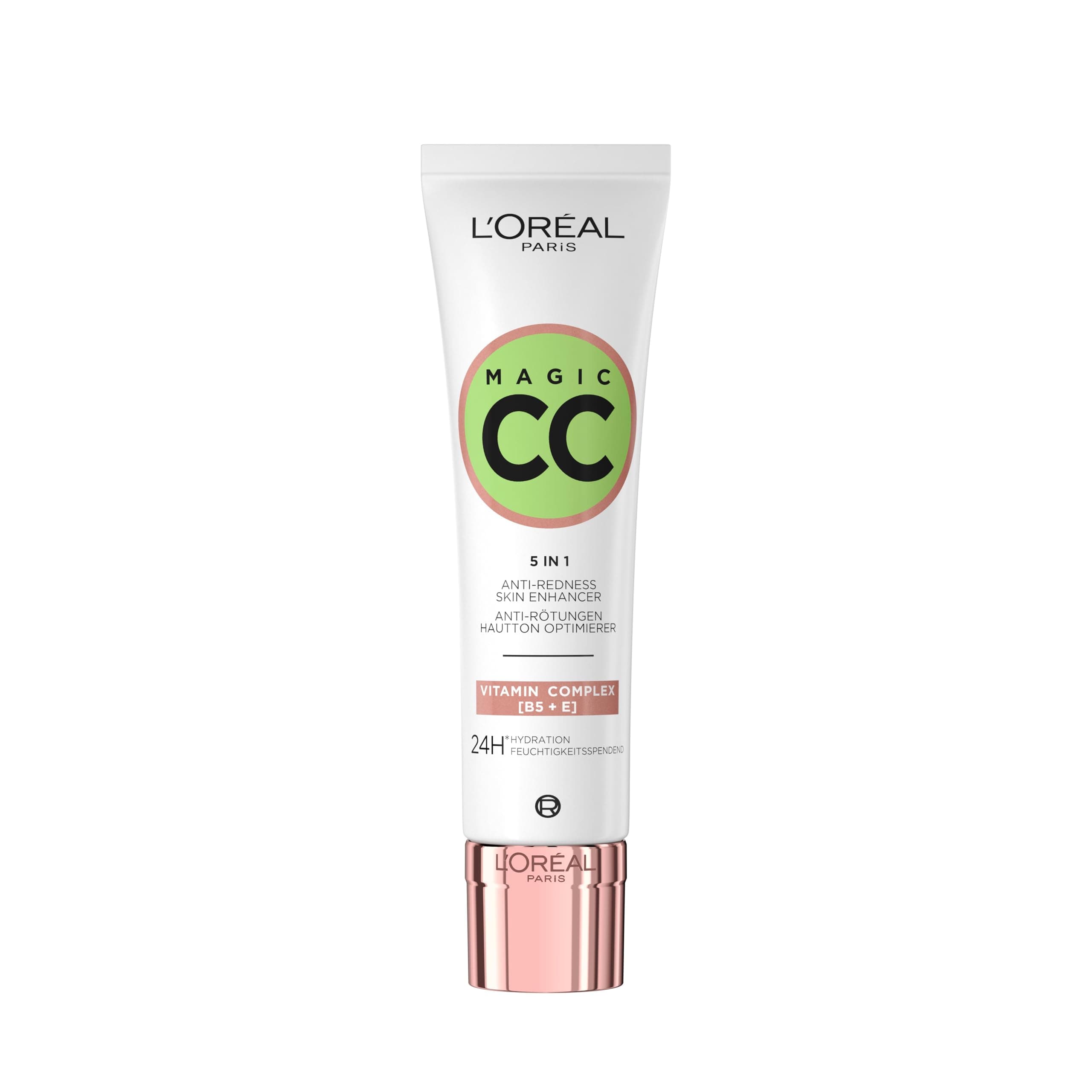 L'Oréal Paris - CC Crème 5-in-1 - Universal Anti-Redness Cream - Enriched with Vitamins B5 and E - Hydration 24H - Sensitive Skin & Oily Skin - Magic CC Cream - Universal Shade - 30 ml - Image 1