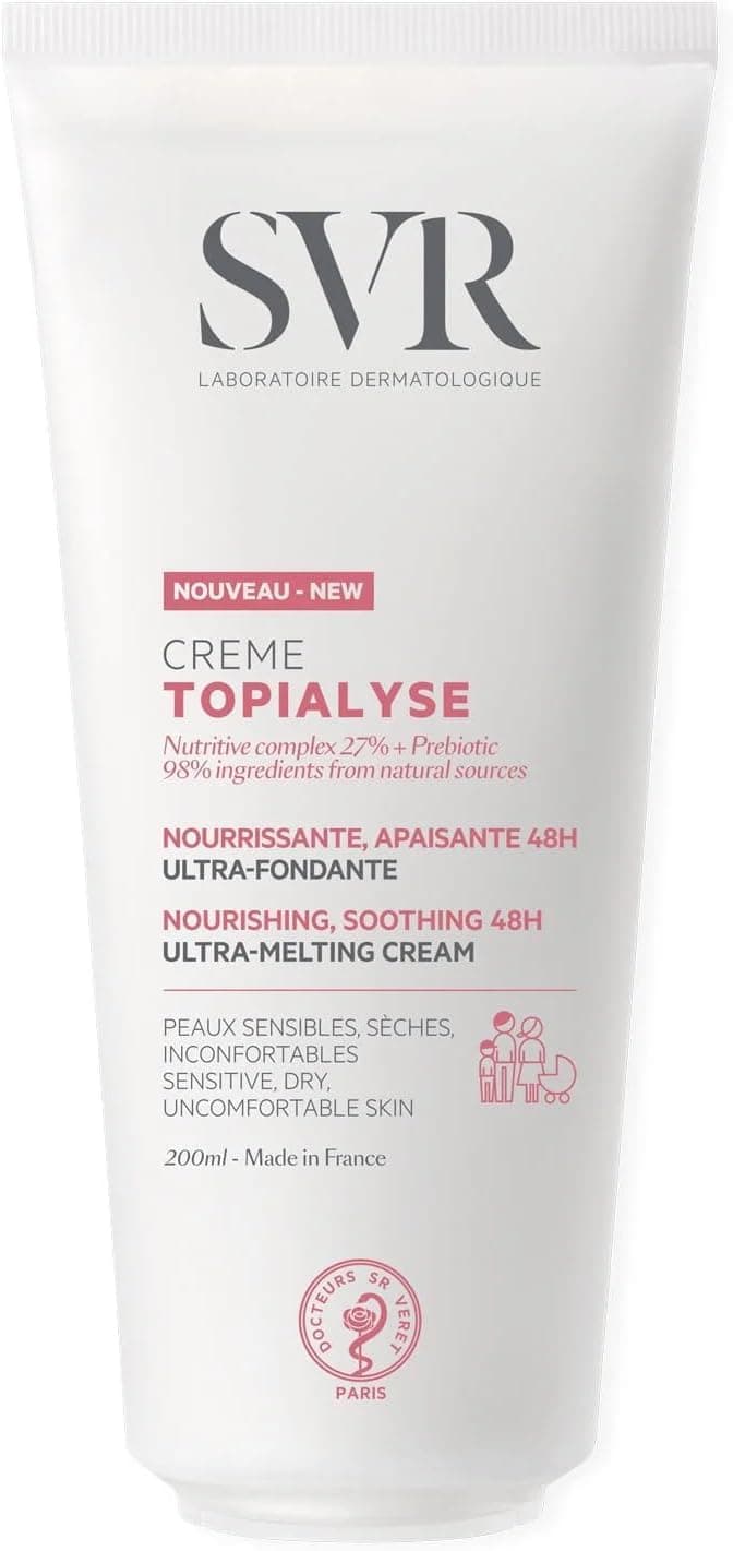 SVR - Topialyse Crème - Soothing nourishing cream 48H - For dry and sensitive skin - Shea butter, vegetable oils - 200ml