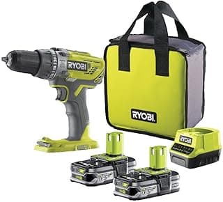Ryobi RYOBI - Perceuse-visseuse à percussion sans fil 18V ONE+™™ avec 2 batteries lithium+ 1,5 Ah - R18PD3-215S