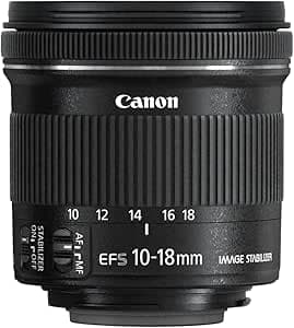 Canon EF-S 10-18mm f/4.5-5.6 is STM Stabilized Wide Angle Zoom Lens for APS-C EOS SLR Camera, Black