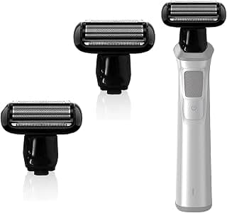 Philips BESTBOMG Lot de 2 têtes de rechange compatibles avec Philips Norelco Multigroomer All-in-One Series 3000/5000/7000/9000, tête de rechange pour rasoir à grille