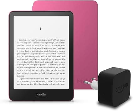 Le dernier Kindle Paperwhite (version 2024) 16 GB avec publicités, une couverture basée sur Amazon Plant et un adaptateur secteur Amazon Powerfast 9 W. - Image 1