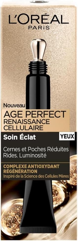 L'Oréal L'Oréal Paris – Age Perfect Renaissance Cellular Eye Cream – Radiance Care Wrinkles, Dark Circles & Puffiness – With Protective Antioxidant Complex - All Skin Types – 15 ml