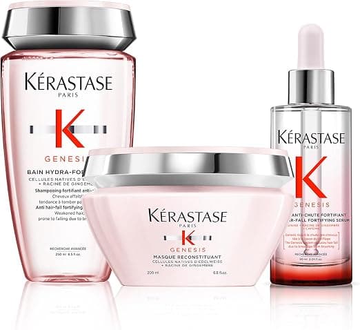 KÉRASTASE Genesis Nourishing & Anti-Breakage Routine for Fragile Hair - Hydra-Fortifying Bath Shampoo + Replenishing Mask + Fortifying Anti-Loss Serum - Image 1