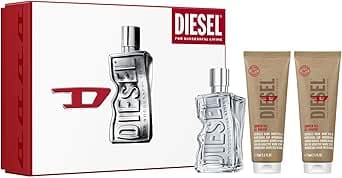 DIESEL D By Diesel - Coffret Cadeau Pour Homme - Eau de Toilette + Gel Douche Frais et Énergisant - Fougère Ambrée - Gingembre, Accord Coton Denim et Vanille - Tenue Longue Durée