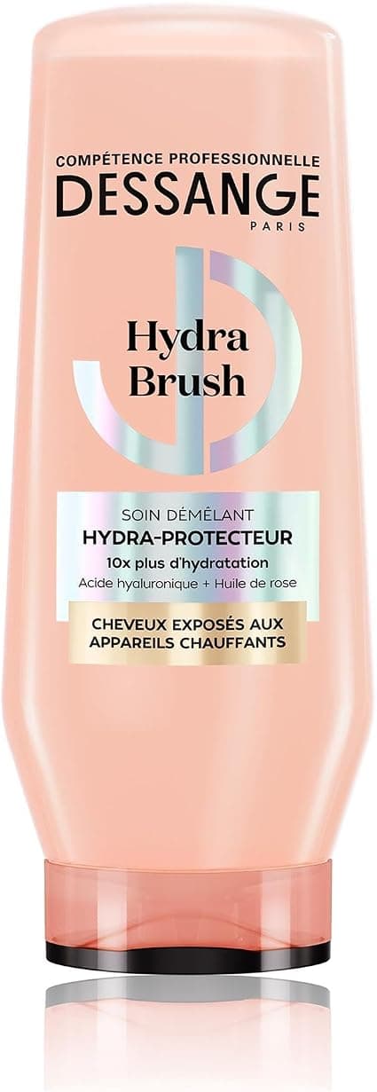 DESSANGE - Hydra-Protective Hydra Brush Conditioner - Hyaluronic Acid & Rose Oil - Detangling Care - Moisturizes & Protects - Hair Exposed to Heating Devices - 225 ml