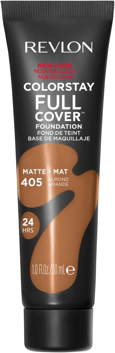 REVLON ColorStay Full Cover - Fond de Teint Couvrant Imperfections - Maquillage Teint - Couvrance optimale et fini mat - Résite à Toutes Épreuves - Effet Seconde Peau - ALMOND 30ml