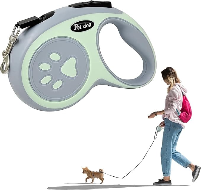 5 m Flexi 360° Rotatable Retractable Dog Lead with Non-Slip Handle and Quick Brake Button Suitable for Small, Medium and Large Dogs