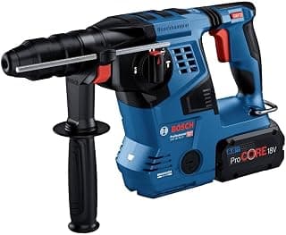 Bosch Professional 18V System perforateur sans-fil GBH 18V-28 CF (avec poignée auxiliaire, tube de graisse, mandrin automatique, calage L-BOXX, L-BOXX)