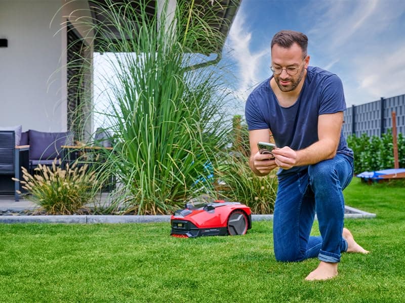 Einhell FREELEXO CAM Plus 600 Power X-Change Robot-Lawnmower (18 V, Camera Replacement for Peripheral Cable, for 600 m², Carbonless Motor, Wi-FI, Slopes Up to 25%, with 4.0 Ah Plus Battery) - Image 5