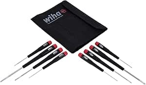 Wiha 26199 8-piece Phillips and slotted screwdriver set in a sturdy canvas pouch