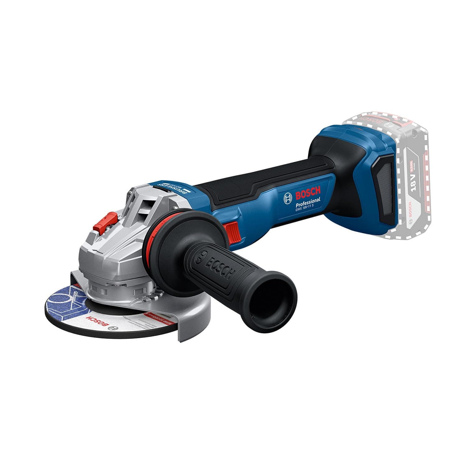 Bosch Professional 18V System cordless angle grinder GWS 18V-11 S (disc diameter 125 mm, without battery or charger) - Image 1