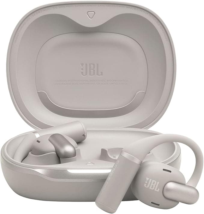 JBL Sense Pro True Wireless Open Wireless Earbuds, Up to 38 Hours of Total Battery Life, IP54 Water and Dust Resistant, JBL OpenSound Technology, Space Sound, Grey