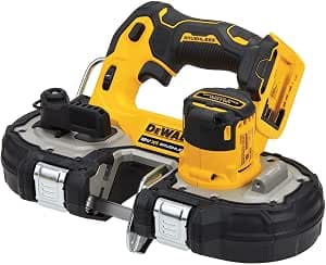 DeWalt DCS377NT-XJ DCS377NT XR Brushless Compact Bandsaw 18V Bare Unit 18V Brushless Bandsaw, Black/Yellow