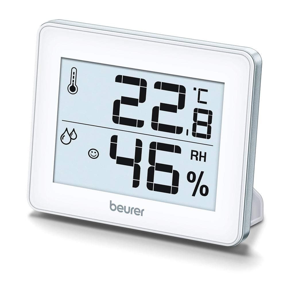 Beurer Beurer HM 16 Thermo-Hygrometer, Indoor Climate Control with Temperature and Humidity Display, Silver