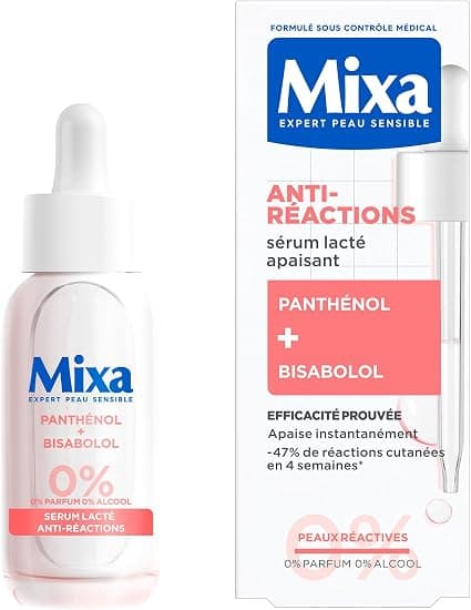 MIXA - Soothing Anti-Reaction Serum - Instantly Soothes - 47% Skin Reactions* - Fragrance-Free, Alcohol Free - Panthenol + Bisabolol - All Skin Types - Pipette Bottle 30ml - Image 1