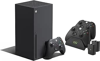 Xbox Xbox Series X + Venom Double station de chargement avec 2 batteries rechargeables - Noir Series X & S One