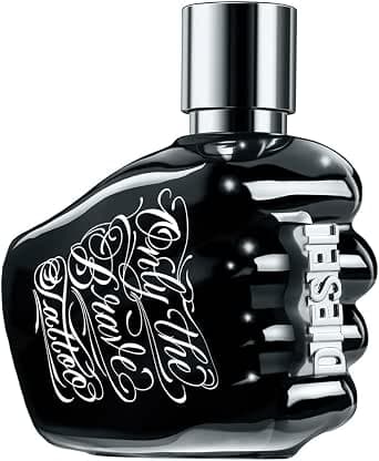 DIESEL Only The Brave Tattoo - Eau De Toilette Homme - Boisé - Accord Pomme Granny Smith, Bois Ambrés & Tabac Narguilé - Tenue Longue Durée - Spray Vaporisateur