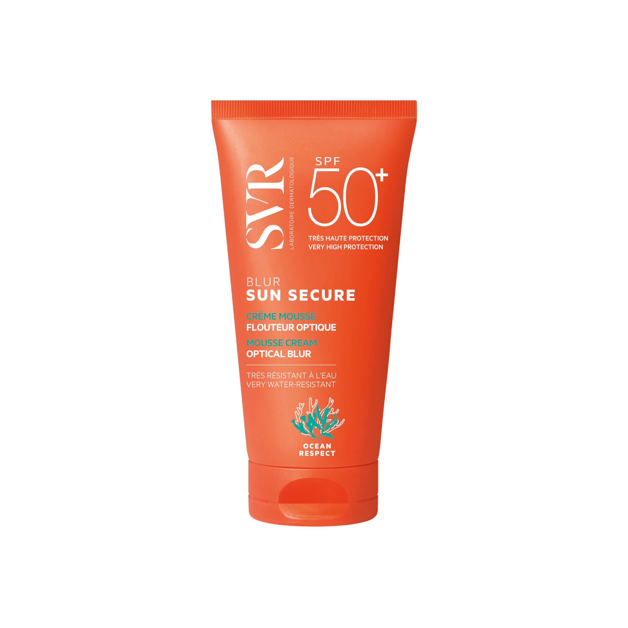 SVR - Sun Secure Blur SPF50+ Fragrance Free - Sunscreen cream with blur effect – Very high UVA, UVB, infrared & visible light protection – Sensitive skin – Niacinamide, Vitamin E – 50 ml - Image 1