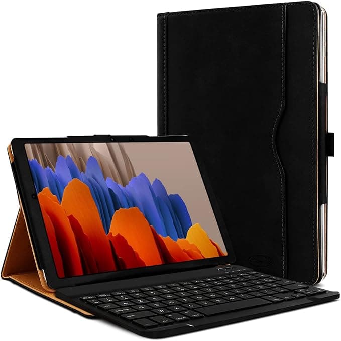AZERTY Keyboard + Protective Case for Samsung Galaxy Tab S7 (11 Inch SM-T870) Black - Image 1