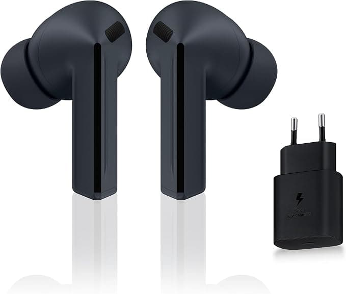 Samsung Galaxy Buds3 FE Wireless Earbuds, Bluetooth, Active Noise Cancelling, Audio 360, Gemini, 25W Fast AC Charger Included, Black, FR Version - Image 1