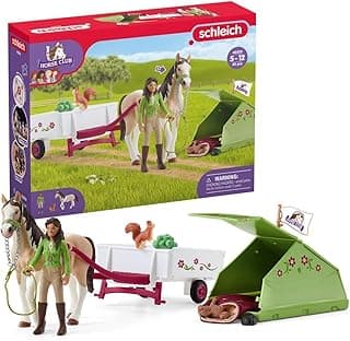 42533 Horse Club – Adventures at Sarah's Campsite, Set with 23 Elements Included, Including 1 Horse and 1 Character, Figure Set for Children from 5 Years