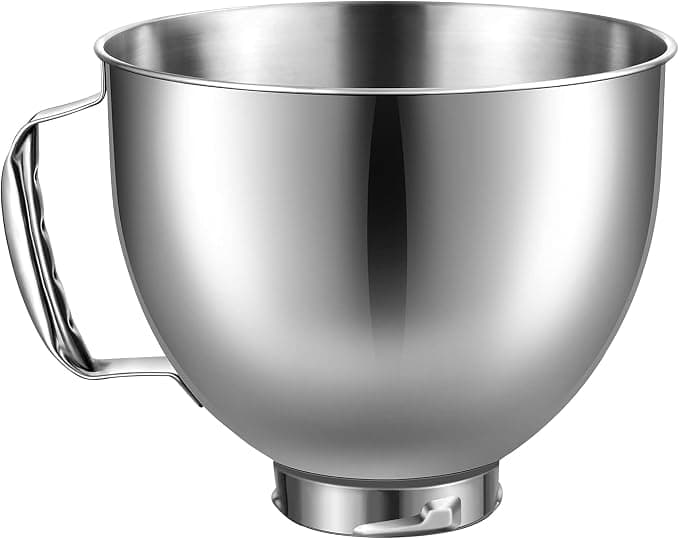 KITOART KSM150 Stainless Steel Mixing Bowl for KitchenAid Artisan & Classic Series 4.5 pin/5 liter Tilt-Head Stand Mixers, Silver, 5QT SSB - Image 1