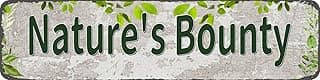 Nature's Bounty Nature's Bounty Vintage Metal Sign Aluminum Sign Plaque Retro Wall Decor for Home Office Bar Kitchen Garage