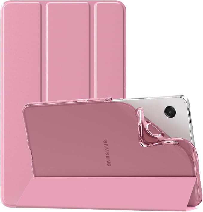 TiMOVO Case Compatible with Samsung Galaxy Tab A11 / A9 8.7 Inch (2025/2023) SM-X130/X133/X135/X110/X115/X117, Translucent Frosted TPU Back Protective Case Cover, Fondant Pink - Image 1