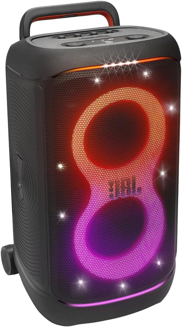 JBL Partybox 520, Wireless Bluetooth Party Speaker, 15 Hour Battery Life, Portable Design, Dynamic Light Show, IPX4, Multi-Speaker Connection, AI Sound Boost, Microphone Input, Black - Image 1