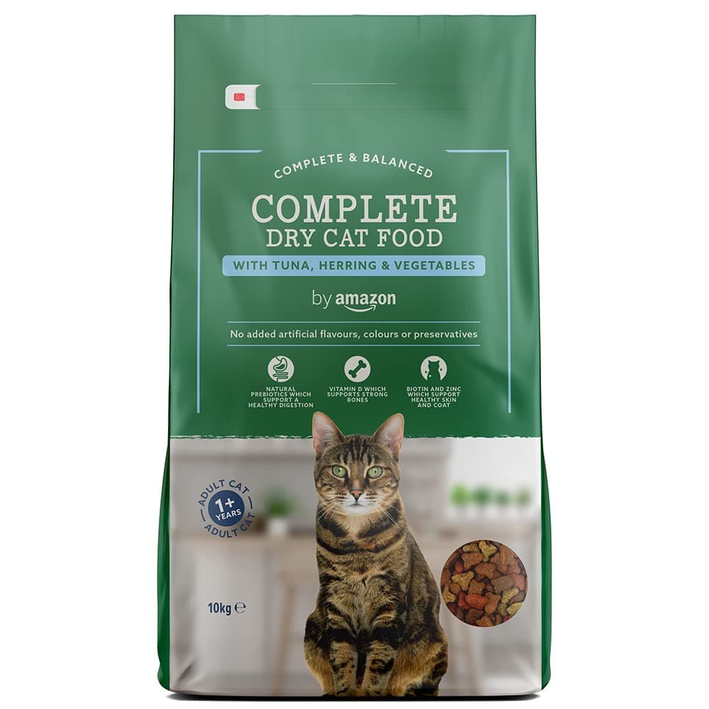 by Amazon Croquettes complètes pour Chats Adultes au Thon et Hareng,10kg, Lot de 1 - Image 1