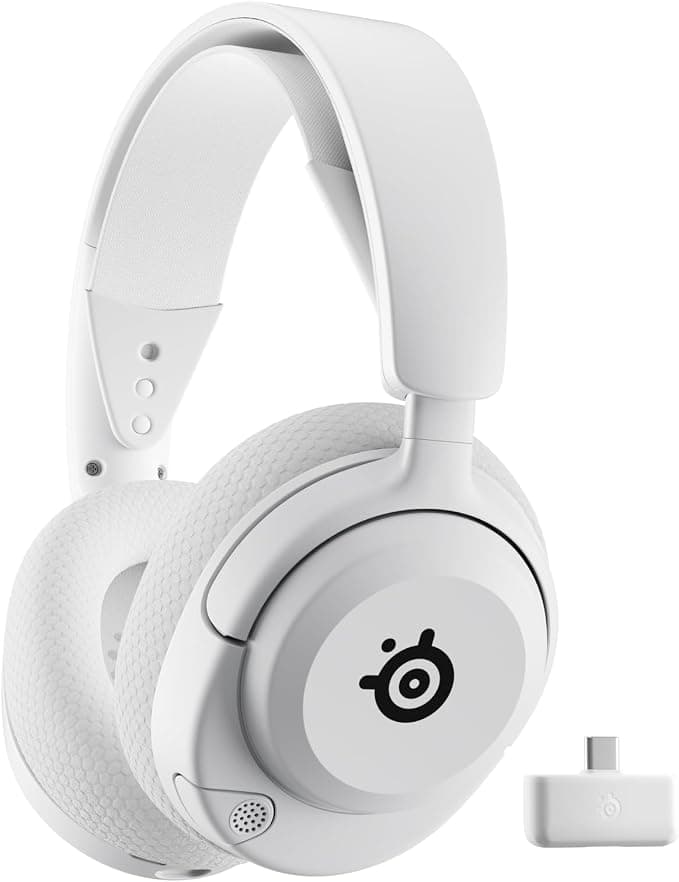SteelSeries Arctis Nova 5 Wireless Gaming Headset - Magnetic Neodymium Speakers - Over 100 Audio Profiles - 60h Battery - 2.4GHz or BT - ClearCast Gen 2.X Mic - PC, PS5, Switch 2, Mobile - White - Image 1