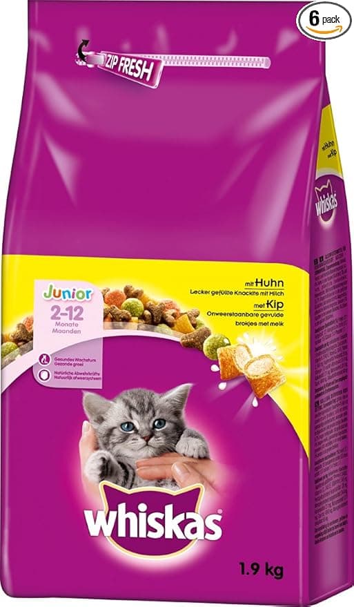Whiskas Whiskas - Kibble for kittens - Junior from 2 to 12 months - Pack of 6