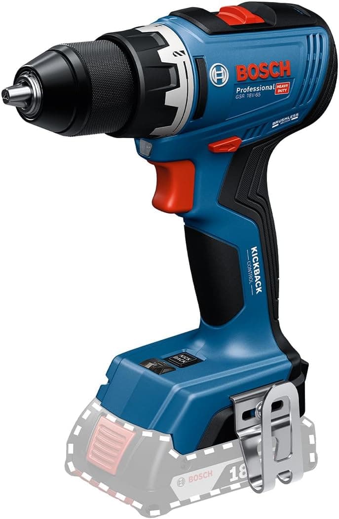 Bosch Professional 18V System Cordless Drill Driver GSR 18V-65 (Brushless Motor, Head Length 166, Without Battery/Charger) - Image 1