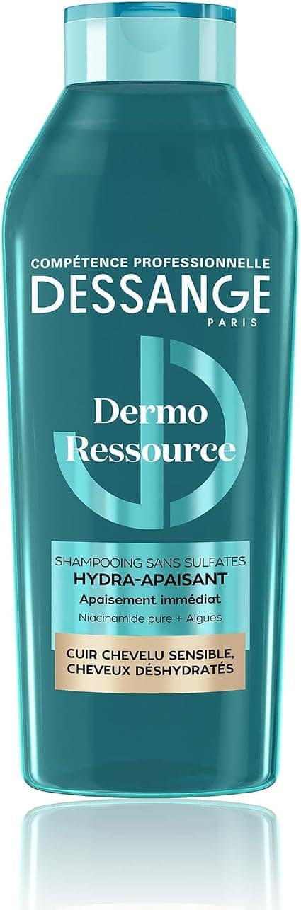 DESSANGE - Dermo Ressource Hydra-Soothing Shampoo - Sulfate Free - Formula Enriched With Algae & Pure Niacinamide - Soothes & Hydrates - Sensitive Scalp & Dehydrated Hair - 280ml - Image 1