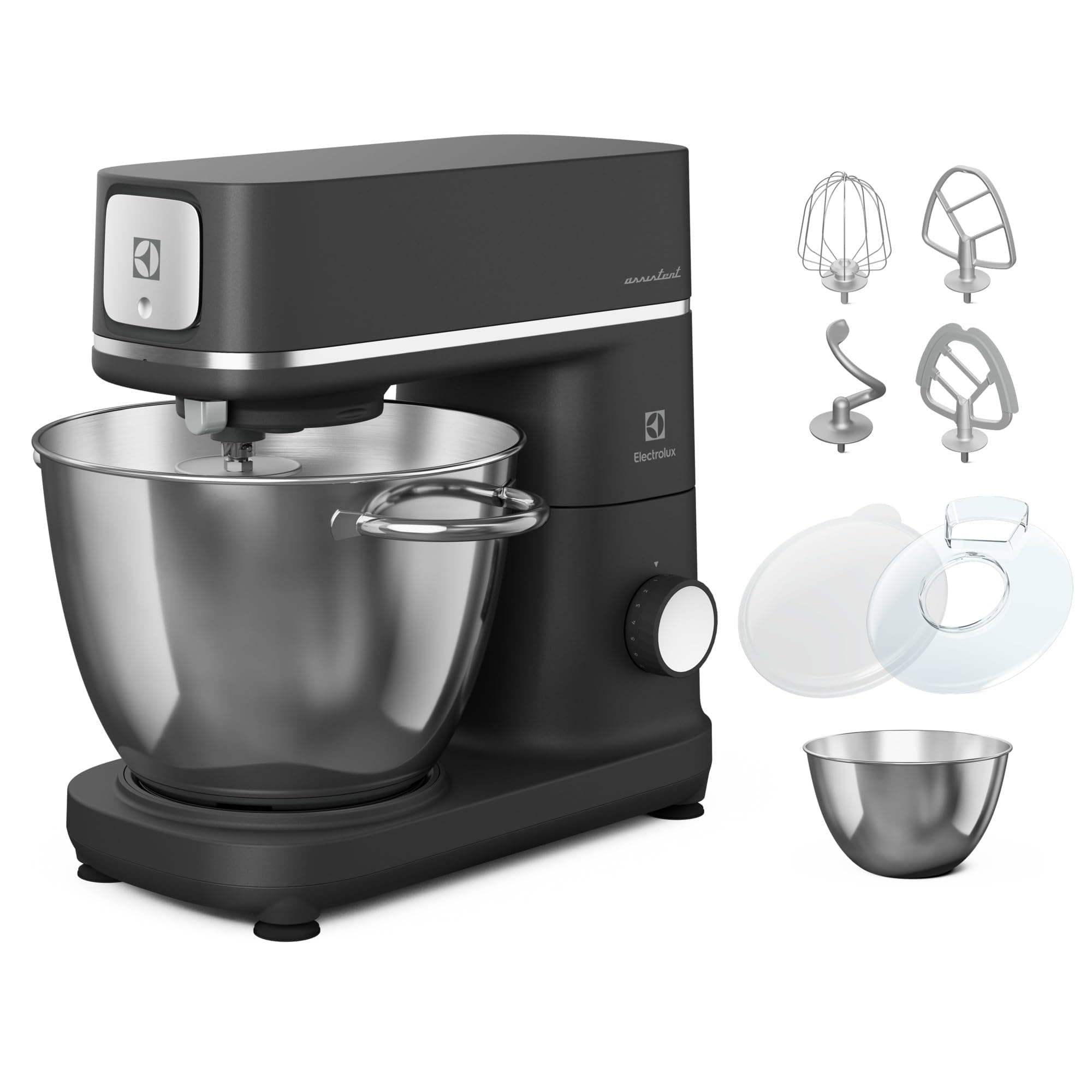 Electrolux Orbital Pastry Processor 700 Kitchen Assistant E6KM1-4BPT, Two Bowls of 6L and 4L, 10 Speed, PerfectRiseLid, with Kitchen Whisk, 1200 W, Stainless Steel, Black Pearl - Image 2