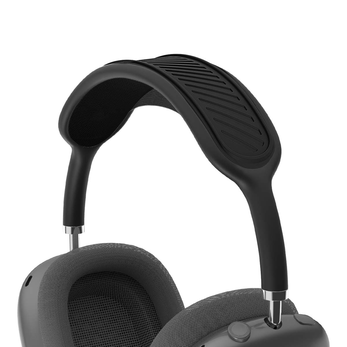 Headband Cushion for Apple AirPods Max, Soft Silicone Washable Dustproof Accessories Compatible with Knitted Mesh Canopy (Black)