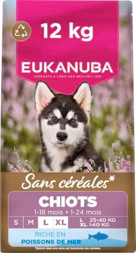 Eukanuba Premium Grain Free Dry Food for Large Breeds Puppies - Rich in Ocean Fish - Hypoallergenic - DHA, Calcium - 12kg Bag - Image 3