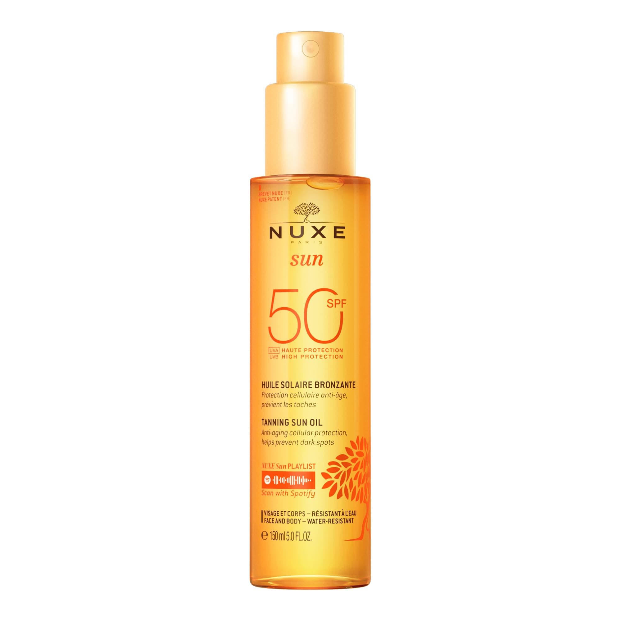 Nuxe Sun SPF50 huile solaire bronzante visage et corps 150ml - Image 9